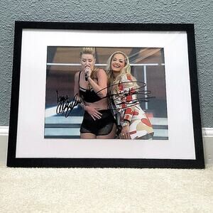 RARE Iggy Azalea & Rita Ora Autographed 11X14 Framed & Matted with COA Rappers